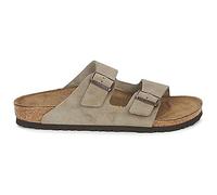 Sandale en suède beige - BIRKENSTOCK - Arizona - Boucle de serrage - Semelle caoutchouc - 100% cuir 41