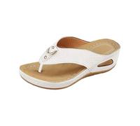 Mules orthopédiques pour femme - Semelles plates et douces - Tongs avec semelle intérieure - Pantoufles confortables - Avec bout ouvert - Légères et élégantes - Exquis confortables - Sandales