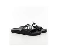 Mules plates en PVC avec logo Emporio Armani - Homme - Noir
