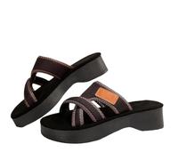 Mules pour femme avec semelle intérieure - Sandales souples - Sangle croisée - Sandales d'été - Plateforme arche - Bout ouvert - Respirantes - Soutien - Sandales d'extérieur antidérapantes - Sandales