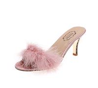 Mules pour femme avec talon sexy escarpins à bout ouvert élégants talons hauts sandalettes bouche plate chaussures pour femme confortables sandales à talons hauts loisir chaussures d'été respirantes