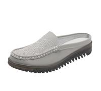 Mules pour femme en cuir élégantes - Sandales fermées à l'arrière - Sandales ouvertes - Antidérapantes - Semelle plate - Chaussons décontractés et tendance - Sandales de jardin - Chaussures d'été 2025