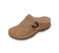 Mules pour Femme - Sabots à Bout fermé - Mules compensées Basses - Soutien de la voûte Plantaire - Pantoufles orthopédiques Creuses - Chaussures de Marche Confortables - Coupe Large - Légères