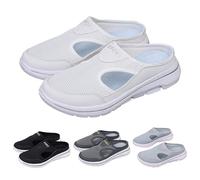 Mules pour femme tendance classique en maille respirante antidérapante semelle souple demi-pack couleur unie pantoufles à bout fermé pantoufles quotidien extérieur marche plage randonnée camping