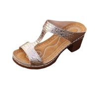 Mules Sandales Femme à Talon | Escarpins Bout Ouvert, Côté Ajouré, Talon Épais, Effet Pierre Embossé, Plateforme Légère, Ligne Moderne | Style Mode et Décontractée, Extérieur, Ville, Printemps Été