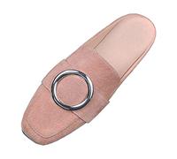 Mules Sandales plates fermées à l'avant pour femme - Confortables et élégantes - Avec nœud et bout carré - Tendance - Légères - Pour l'été, Z1 Rd1, 41 EU