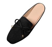 Mules Sandales plates fermées à l'avant pour femme - Sandales et claquettes pour femme - Sandales de trekking à l'arrière - Légères - Boucle bohème - Semelle fixe - Chaussures de marche simples à