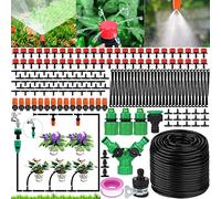 MULEVIP 200 pcs Micro Irrigation Goutte à Goutte Kit Arrosage Automatique, 50M Automatique Kit d'irrigation Goutte à Goutte,Système d'irrigation Jardin,DIY Système d’arrosage,Tuyau Goutte à Goutte