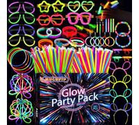 MULEVIP 425 Pièces Bracelet Fluorescent Lumineux,Bracelet Fluo,Bracelet Lumineux Fluo Soiree,Bracelets Fluorescents,Baton Lumineux Fluorescent,pour Noël,Faire la Fête,Fournitures de Fête Sombre