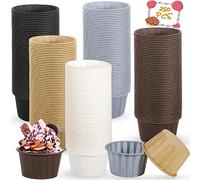 MULEVIP Caissettes Cupcake 250 Pièces Caissette Muffins Papier Caissette Cupcakes,Moule Cupcake Papier Caissettes Muffins Moule Cupcake pour Mariages,Anniversaires,Noël,Dessert (5 Couleurs - 5 * 4cm)