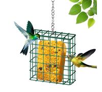 Mulière pour oiseaux sauvages - Restauch Iron Square Bird Eighder, Porte de nourriture avec chaîne, alimentation cour, balcon, porche, décorations de jardin en arbre