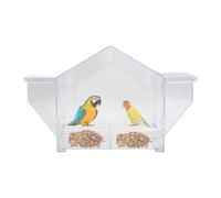 Mulimere d'oiseaux pour l'affichage - station d'alimentation d'oiseaux en acrylique transparente, conception à l'épreuve de l'écureuil alimentaire alimentaire pour macaws moineaux
