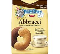 Mulino Bianco Abbracci Lot de 3 Biscuits 700 g Italiens Gâteaux Brioche avec Cacao et Crème Fraîche