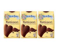 MULINO BIANCO Batticuori Biscuits sablés italiens au cacao 350g x 3 parcelles (Batticuori, x3)