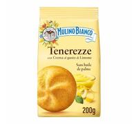 Mulino Bianco - Biscuit Fourré Crème Citron - Recette au Beurre et aux Œufs Frais - le paquet de 200g - Le Lot De 4