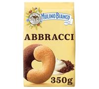 Barilla Biscuits Abbracci Fourres à la Noisette et au Cacao 0.35 kg - Lot de 6