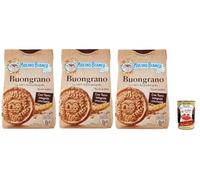 Mulino Bianco Buongrano Biscotti con Farro Integrale Croccante. Biscuits à l'épeautre complet croustillants, biscuits cookies, 3x 350g + Italian Gourmet polpa 400g