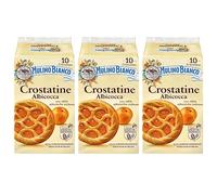 MULINO BIANCO Crostatine Albicocca - Pâtisseries italiennes, mini-tartes aux abricots 400g x 3 paquets (Abricot, x3)