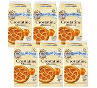 MULINO BIANCO Crostatine Albicocca - Pâtisseries italiennes, mini-tartes aux abricots 400g x 6 paquets (Abricot, x6)