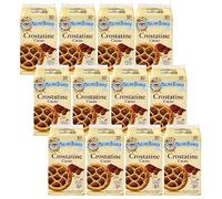 MULINO BIANCO Crostatine Cacao - Biscuits italiens, mini tartelettes à la crème de cacao et aux noisettes 400g x 12 paquets (Cacao, x12)