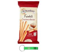 Mulino Bianco Friabili Grissini Classici Lot de 16 bâtonnets à frire de type 0 Grissini de type 0 pour goûter croustillant et plein de goût 300 g + porte-clés Beni Culinari