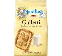 Mulino Bianco Galletti Lot de 3 biscuits sablés avec cristaux de sucre