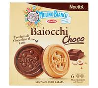 Mulino Bianco - Biscuits Baiocchi Choco - Chocolat au lait et noisettes - 144 g