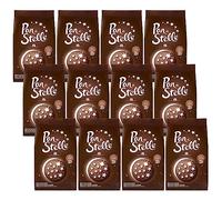 MULINO BIANCO Pan di stella - Biscuits au chocolat italien avec étoiles glacées 350g x 12 parcelles (Pan di stella, x12)