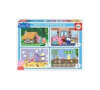 Educa - Peppa Pig, Multi 4 Junior Puzzles Peppa Pig 20+40+60+80. Recommandé à partir de 3 Ans (18645)