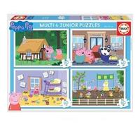 Puzzles progressifs Peppa Pig - EDUCA - MULTI 4 JUNIOR - 50 à 150 pièces - Pour enfants de 3 ans et plus