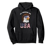 Mullet Eagle My Pronoms USA 4th of July Hommes Femmes Enfants Sweat à Capuche