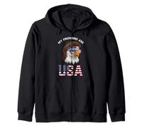 Mullet Eagle My Pronoms USA 4th of July Hommes Femmes Enfants Sweat à Capuche