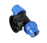 MULONGOR 1 pc 20/25/32mm en Plastique PE Tube connecteur en T séparateur d'eau IBC réservoir d'eau réduisant Le Tuyau en T Joint en Forme de T Adaptateur d'irrigation de Jardin(C)