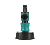 MULONGOR 1 pc 60mm Filetage IBC réservoir Adaptateur Robinet connecteur Remplacement Valve raccord 16mm connecteur Rapide avec vanne Irrigation raccords de tuyauterie