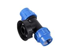 MULONGOR 1 pc T-Type 20/25/32mm PVC PE Tube Tee Connecteur Rapide Vanne À Bille Séparateur d'eau IBC Réservoir d'eau Tee Adaptateur De Valve De Contrôle De Débit d'eau(32mm)