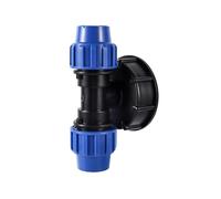 MULONGOR 1 pc T-Type 20/25/32mm PVC PE Tube Tee Connecteur Rapide Vanne À Bille Séparateur d'eau IBC Réservoir d'eau Tee Adaptateur De Valve De Contrôle De Débit d'eau(25mm)
