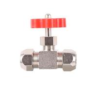 MULONGOR 1Pc 6/8/10/12mm Type d'aiguille en Laiton vanne d'arrêt système d'irrigation de Jardin contrôleur d'alimentation en Eau raccords de connecteur d'arrêt d'eau(12mm)
