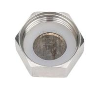 MULONGOR 1pc Acier Inoxydable 1/2 "3/4" 1 "Embout fileté Femelle avec Bague d'étanchéité en Caoutchouc BSP Filetage raccords de tuyauterie de plomberie(1")