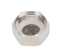 MULONGOR 1Pc Acier Inoxydable 1/2 "3/4" 1 "Embout fileté Femelle avec Bague d'étanchéité en Caoutchouc G1/2, G3/4, G1 BSP Filetage raccord de Jardin(Silver-02)