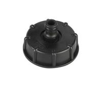 MULONGOR 1pc Adaptateur de réservoir IBC 60mm Filetage Grossier à 1/2 "3/4" 1 "connecteur de Tuyau d'arrosage raccords de réservoir d'eau durables avec Ruban d'étanchéité(Black-01)