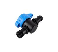 MULONGOR 1pc système d'irrigation DN25 Tuyau vanne en Plastique Tuyau d'eau vanne Rapide PE Tube 3 Voies Connexion Rapide PVC vannes à Bille Accessoires(A)