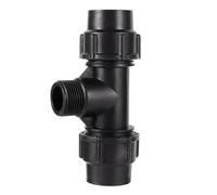 MULONGOR 1pc Tuyau PE réduisant Le té verrouillé 1/2 "3/4" 1 "Filetage à 20/25/32mm PE Tube raccord Rapide Agriculture verger déposé raccords d'irrigation(1 to 32mm)