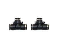 MULONGOR 5 pièces 8mm té, coude, Joint Droit pneumatique PVC Plastique Slip-Lock connecteur Rapide système de Refroidissement par Brouillard de Jardin(Black)