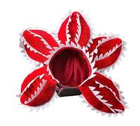 Muloo Chapeau amusant pour chat Demogorgon - Fleur effrayante - Costume d'anniversaire pour animaux de compagnie - Accessoire mignon pour animal domestique - Autocollant réglable - Couvre-chefs pour