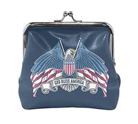 Multi 1 Porte-Monnaie en Cuir égyptien Antique avec Serrure à Baiser Pochette de Poche Moraillon Carte Clé Changer Portefeuille Boucle Petit Sac à Main étui pour Femme Fille Dames