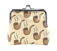 Multi 1 sans couture automne doré marron feuilles feuille d'or silhouettes femmes en cuir porte-monnaie moraillon carte hangement portefeuille petite boucle sac à main étui Kiss Lock pochette poc