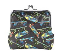 Multi 10 Hand Drawn Golden Face of The Sun Stars on Black Dark Women Porte-Monnaie en Cuir Hasp Card Key Change Wallet Small Boucle Sac à Main Case Kiss Lock Clutch Pouch Pocket for Girls Ladies