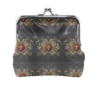 Multi 12 Man Baseball Batter Hits The Ball on Dark Women Porte-Monnaie en Cuir Hasp Card Key Change Wallet Small Boucle Sac à Main Case Kiss Lock Clutch Pouch Pocket for Girls Ladies