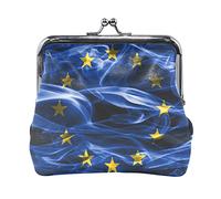 Multi 13 Europe Union EU Drapeau Cuir Porte-Monnaie Kiss Lock Pochette Poche Moraillon Carte hanger Portefeuille Boucle Petit Sac À Main Étui pour Femmes Filles Dames