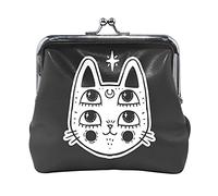 Multi 13 sans couture or gris crâne Rose fleurs sur gris femmes cuir porte-monnaie moraillon carte clé changement portefeuille petite boucle sac à main étui Kiss Lock pochette pochette pour filles dam